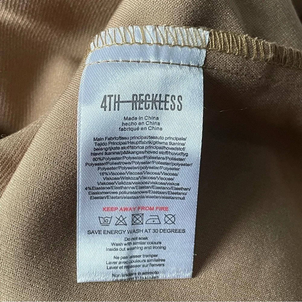 4th & Reckless Brown Tailored Slouchy Tall Pants 35389